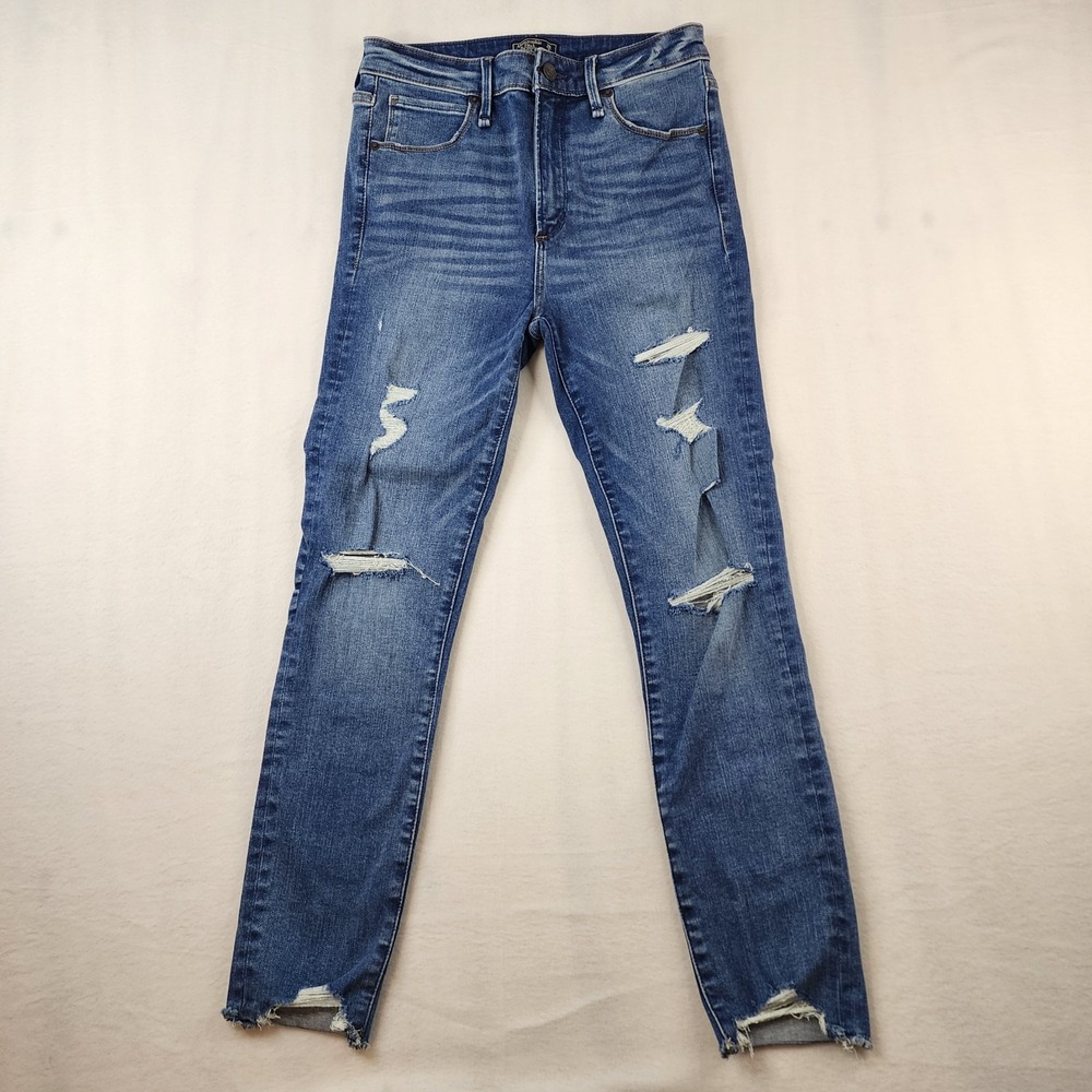 Abercrombie & Fitch Jeans Simone High Rise Ankle Womens 26/2s Stretch Distressed